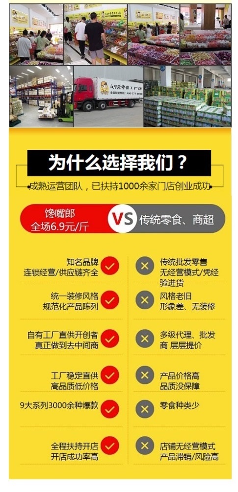 饞嘴郎零食工廠品牌折扣店正式落戶華中和西北市場，現(xiàn)火熱招商中